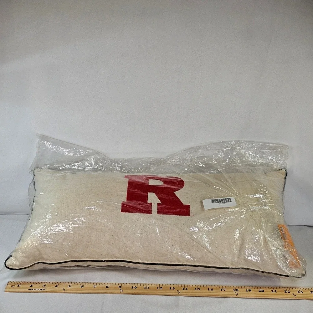 Catstudio Rutgers University College Cityscape Pillow Embroidered Lumbar New